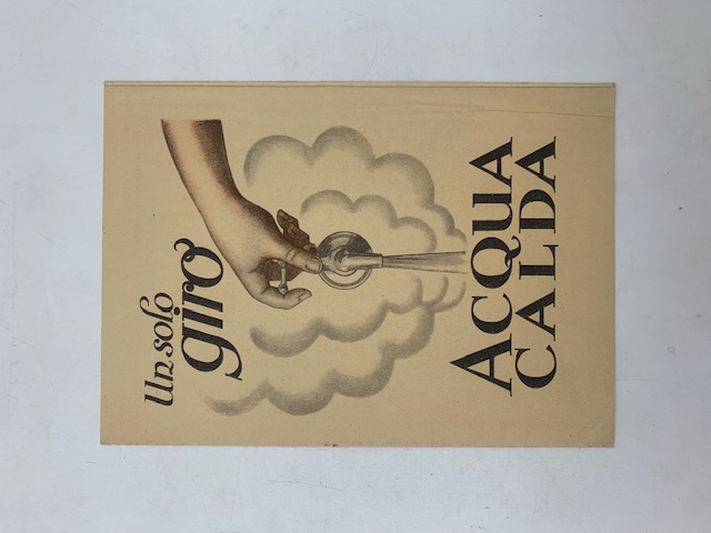 Distributore d'acqua calda automatico e corrente del Prof. Junkers (pieghevole pubblicitario)